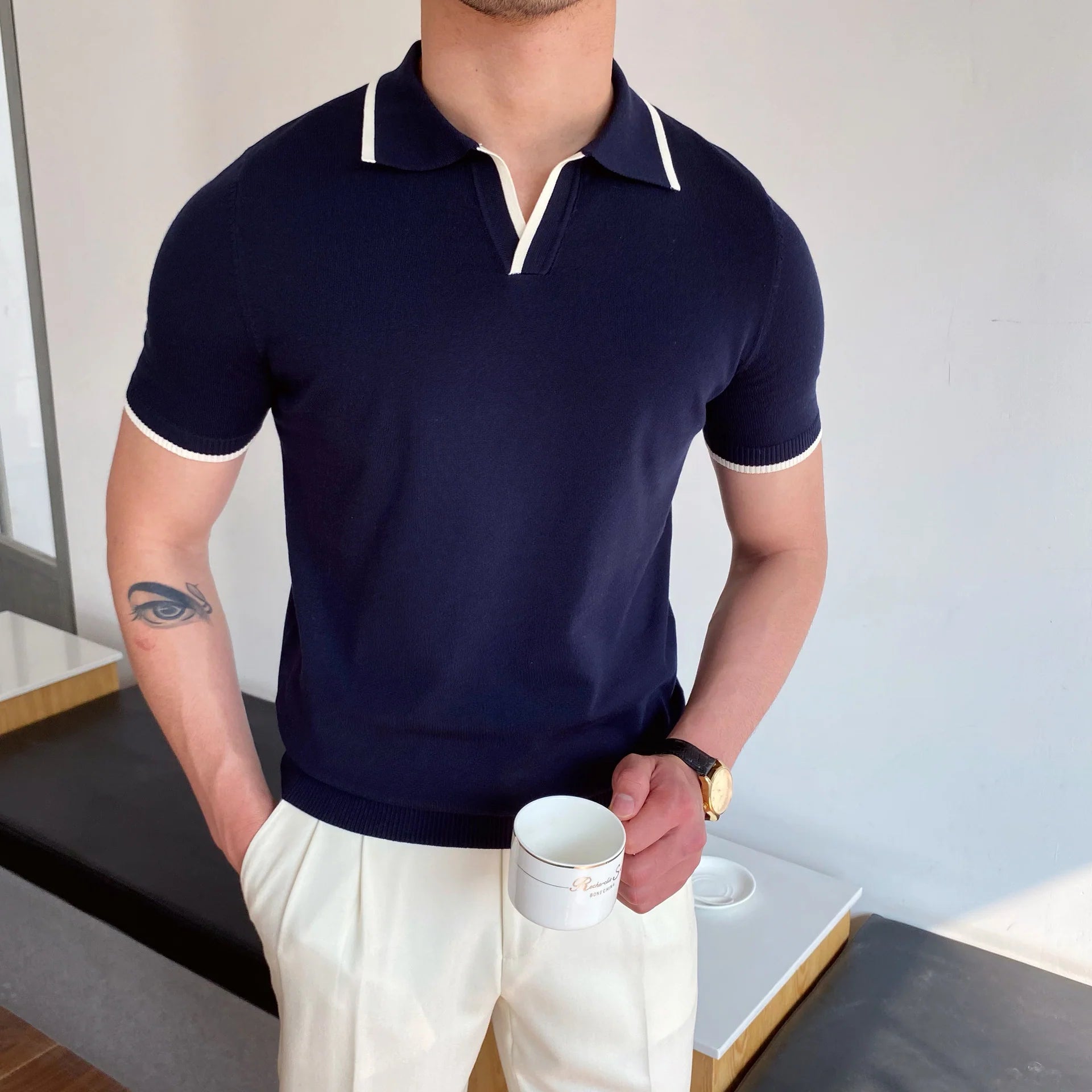 2026 Men's Casual Cotton Polo Shirt Comfortable Summer Everyday Wear Style