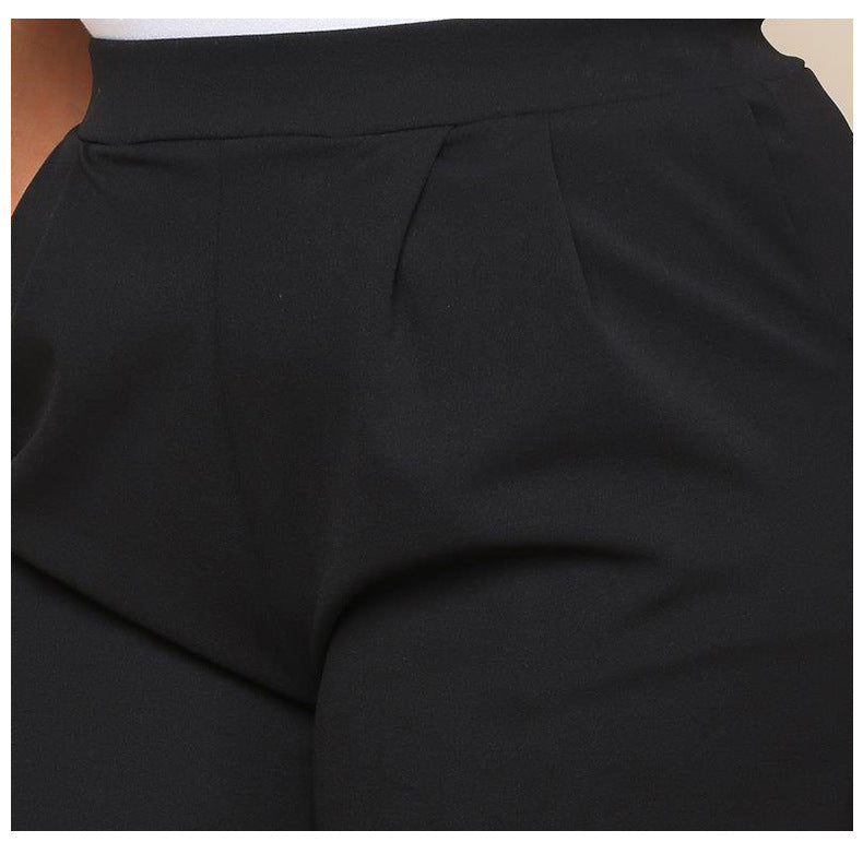 Women's Premium Knitted Wide Leg Pants Soft Stretch Fit - LAKD London