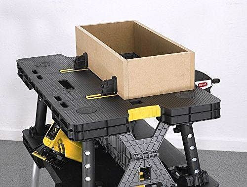 2026 Table de travail / établi pliable Keter pour scie à onglet – Noir / Jaune
