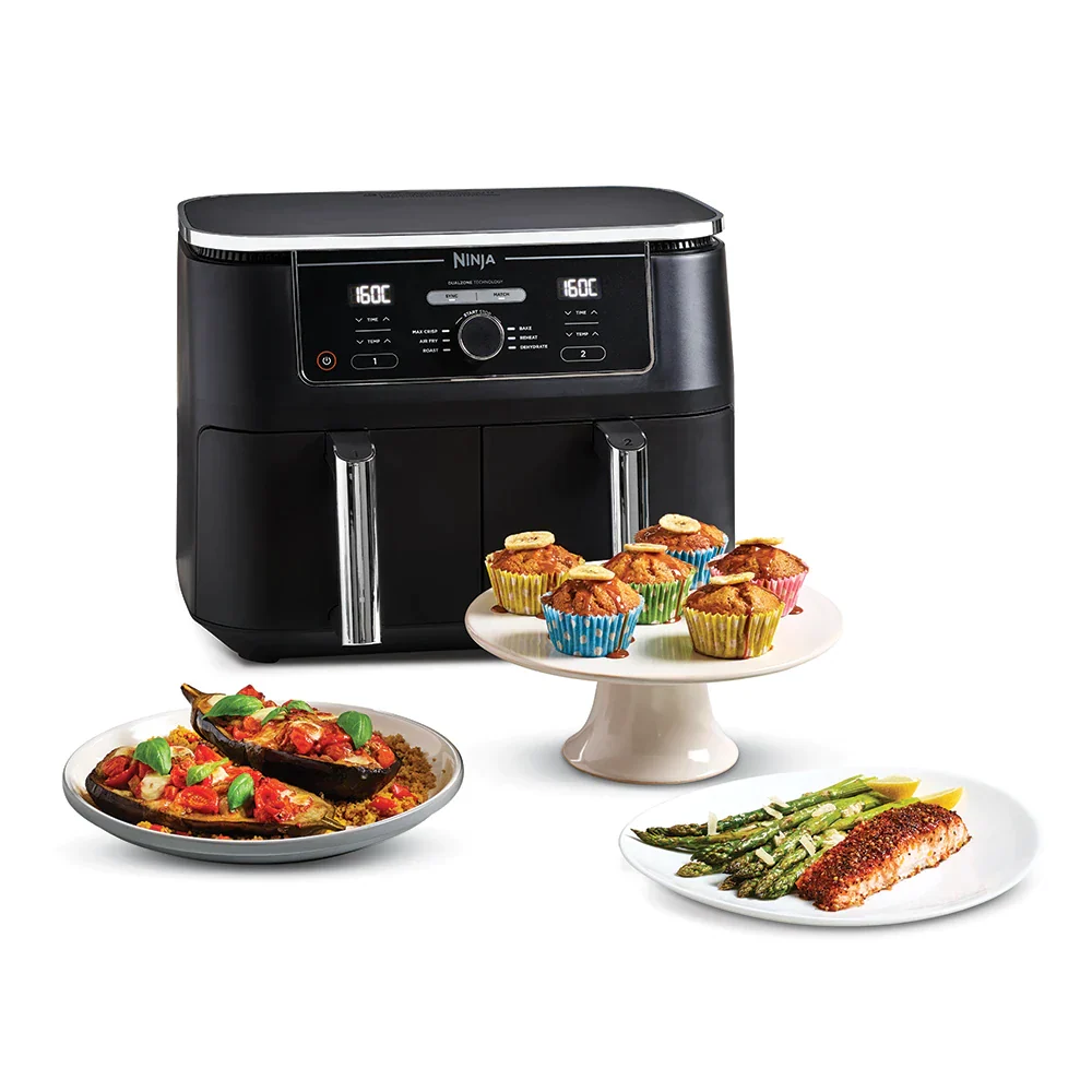 2026 2025 Friteuse à air double zone 9,5 L Ninja Foodi Max grande capacité avec deux tiroirs indépendants