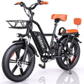 2026 Vélo Électrique pour Adultes, 750W, Autonomie de 30 à 70 Miles, Batterie Amovible 48V 15Ah, Fat Bike 20" x 4.0, 2 Places avec Fourche Suspendue, Certifié UL2849