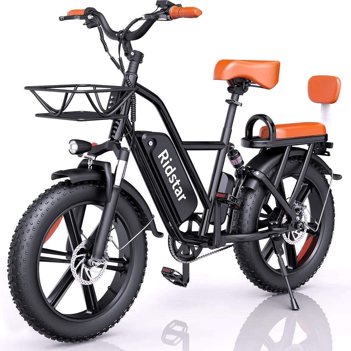 2026 Vélo Électrique pour Adultes, 750W, Autonomie de 30 à 70 Miles, Batterie Amovible 48V 15Ah, Fat Bike 20" x 4.0, 2 Places avec Fourche Suspendue, Certifié UL2849