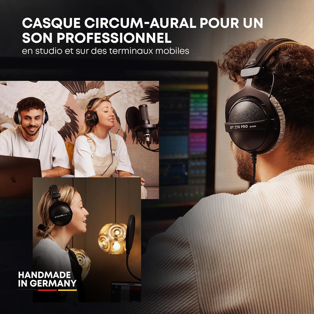 2026 2025 beyerdynamic DT 770 PRO 80 Ohm – Casque Studio Fermé Professionnel avec Isolation Sonore et Confort Supra-Auriculaire – Édition Limitée