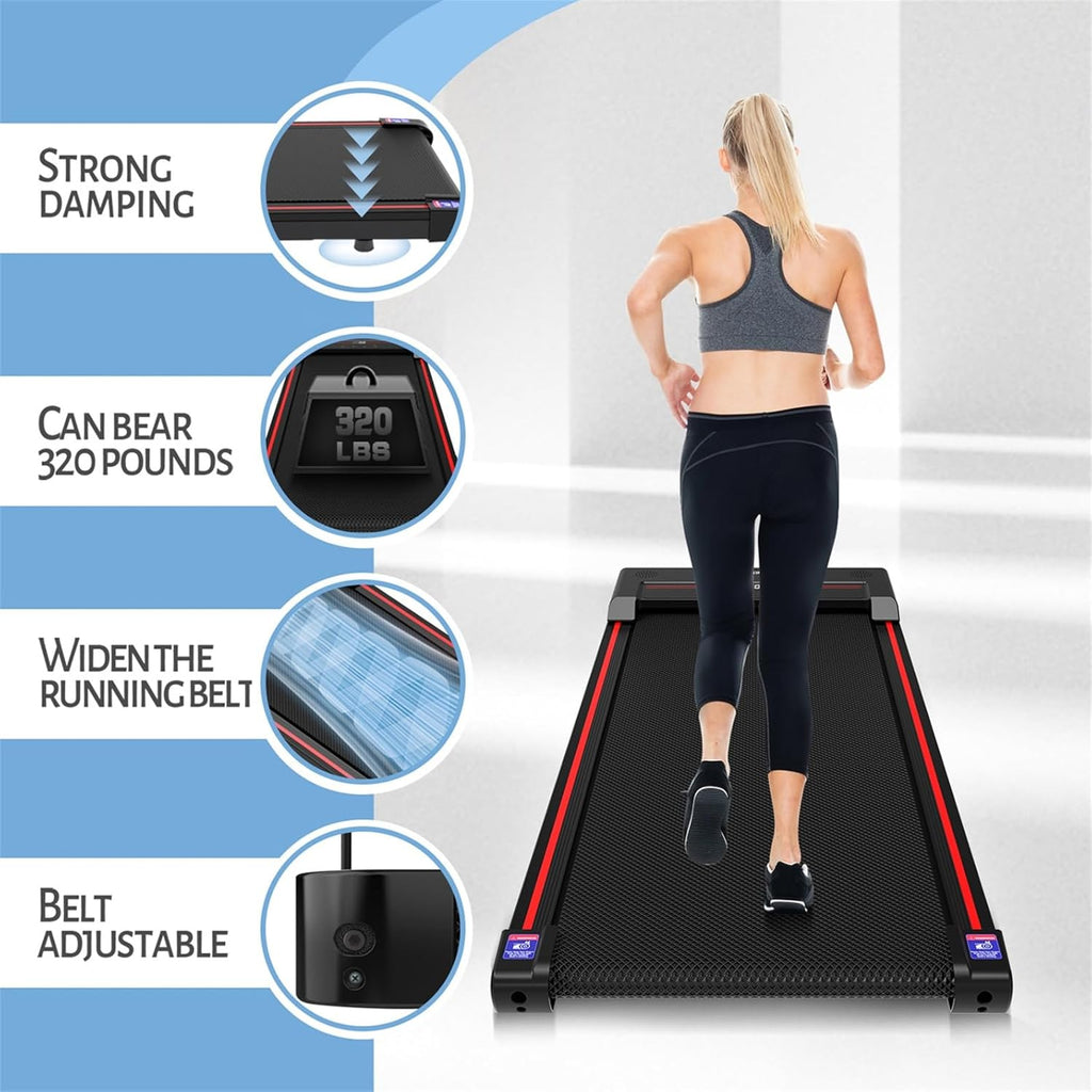 2026 2025 Sperax Tapis de Marche Vibrant avec Application, Tapis de Course 3 en 1 Sous Bureau, 2,5HP Faible Bruit, Tapis de Marche avec Télécommande, Tapis de Course Portable pour Bureau à Domicile