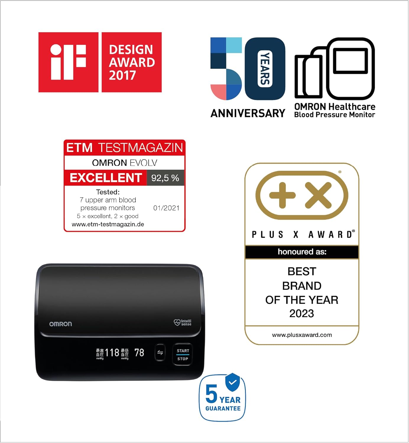 2026 2025 OMRON EVOLV – Tensiomètre Électronique Sans Fil avec Brassard Intelli Wrap & Bluetooth – Édition Limitée Haute Précision