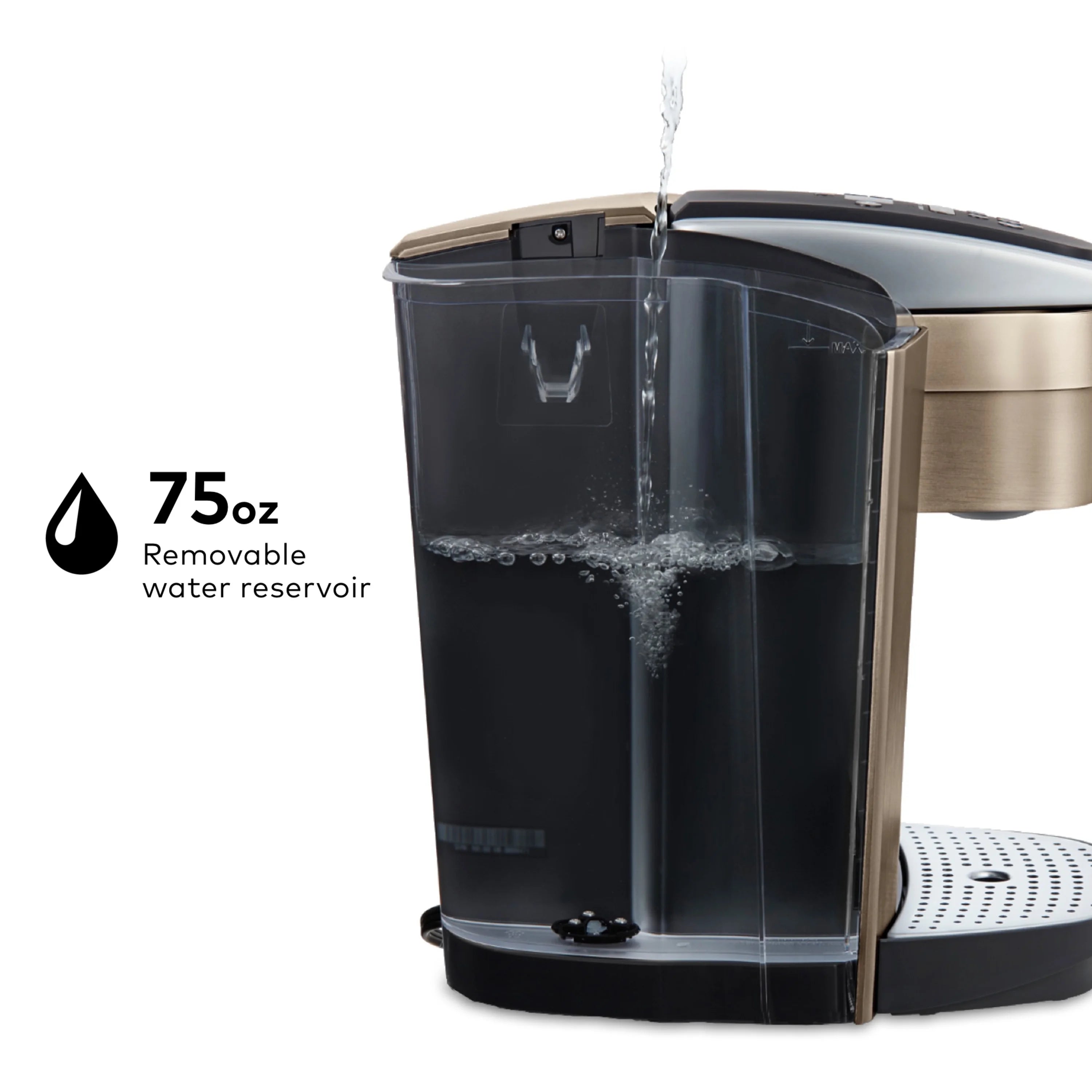 2026 2025 Keurig K-Elite – Machine à Café à Dosettes K-Cup à Portion Unique, Finition Brossée Slate, Programmable pour Café Chaud et Glacé