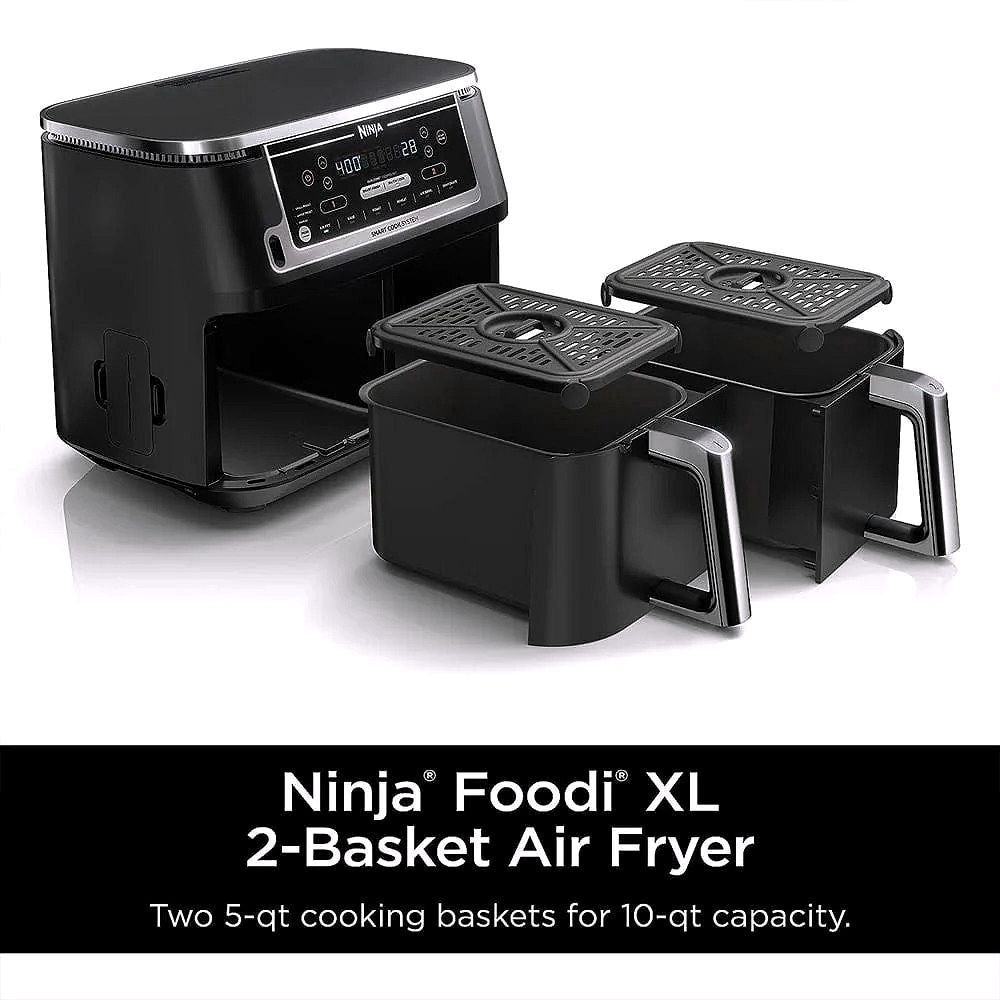 2026 Ninja DZ550 Foodi Friteuse à air chaud DualZone 10 Quart – 6-en-1