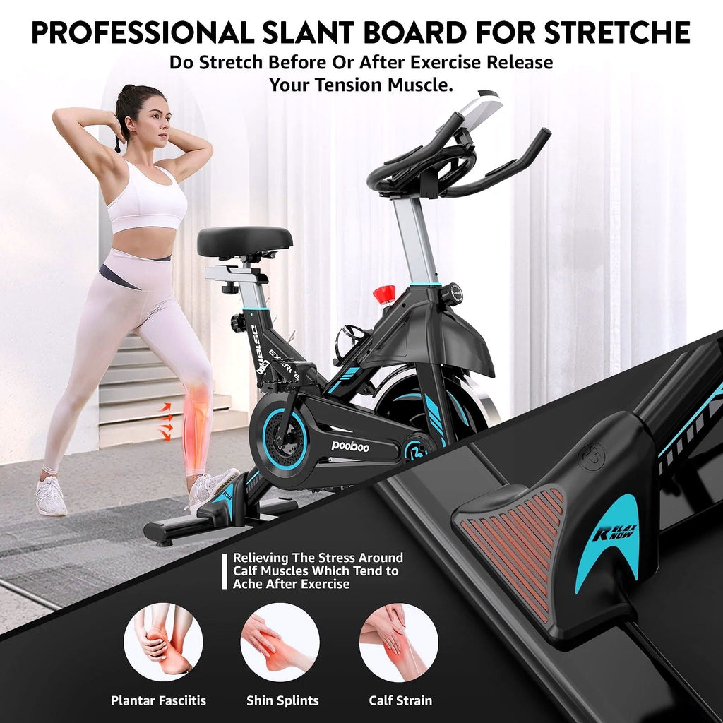 2026 Pooboo Vélo de cyclisme en intérieur – Vélo de spinning magnétique pour l’entraînement cardio à domicile