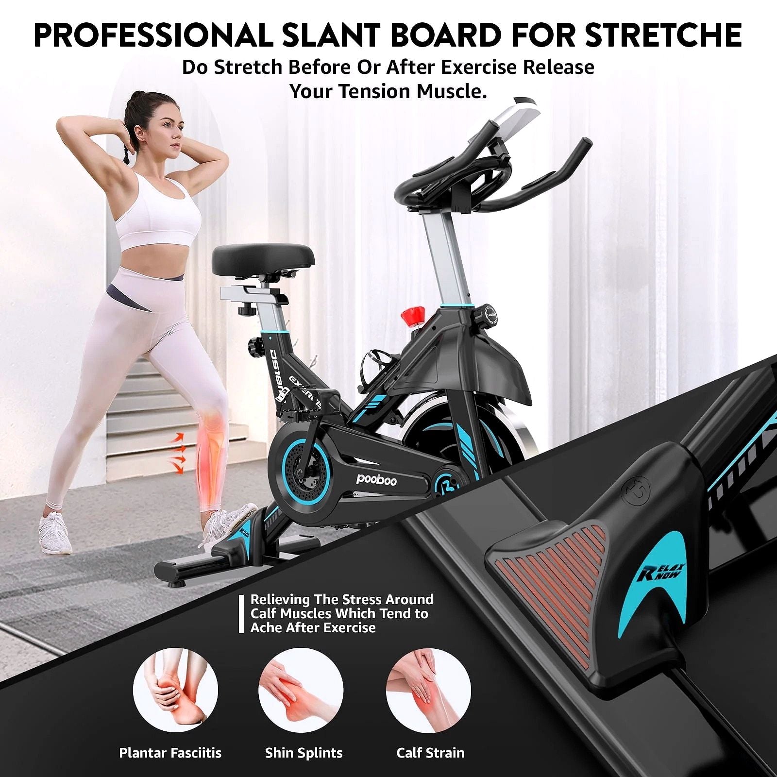 2026 Pooboo Vélo de cyclisme en intérieur – Vélo de spinning magnétique pour l’entraînement cardio à domicile
