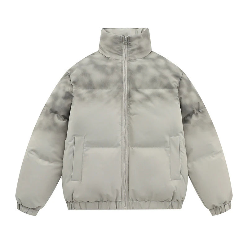 2026 Men's Casual Gradient Thick Puffer Jacket Winter Streetwear