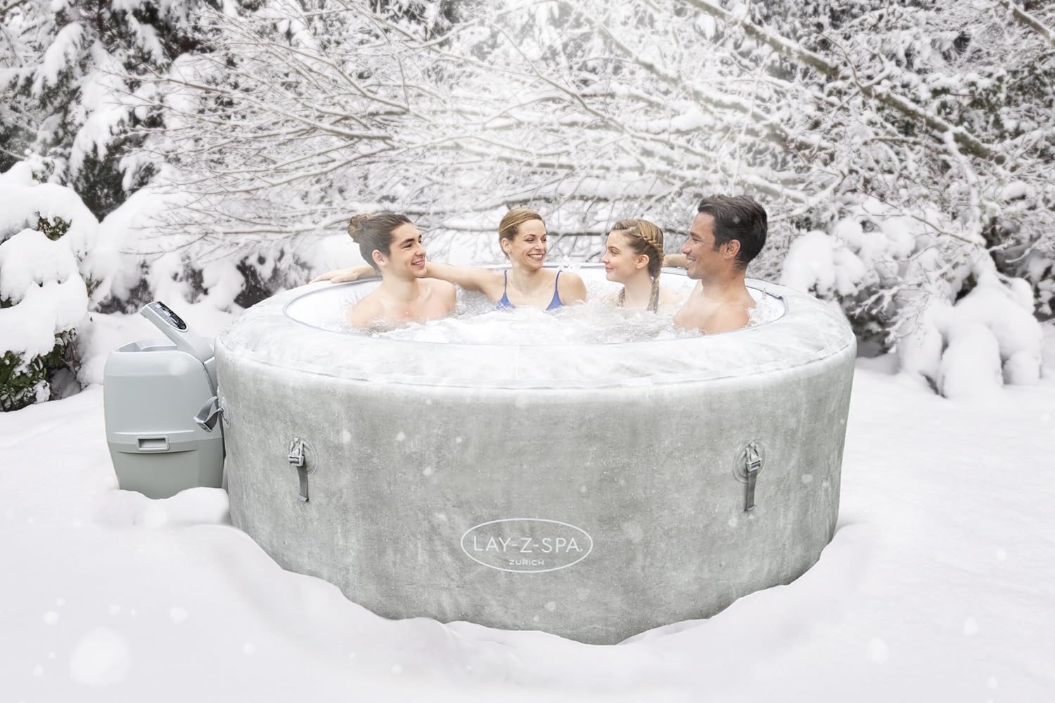 2026 Spa gonflable rond BESTWAY Lay-Z-Spa® Miami Airjet™ 2 - 4 personnes