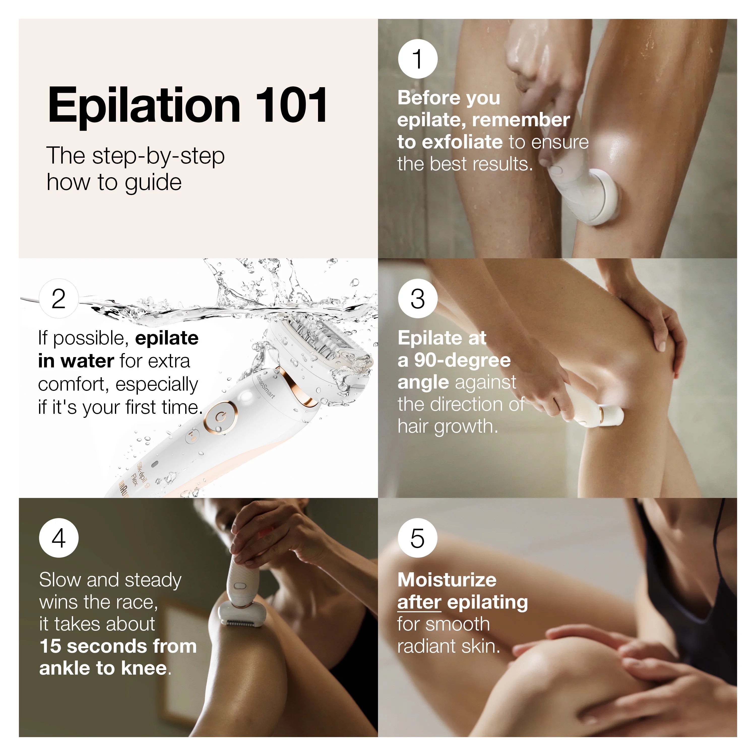 2026 2025 Braun Silk-épil 9 Flex 9-020 - Épilateur pour Femmes, Blanc/Or