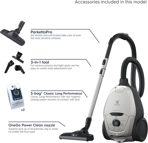 2026 2025 Electrolux PURE D8 PD82-4MG – Aspirateur Traîneau avec Sac, Silencieux 57 dB & Filtre Hygiène 12 Lavable – Édition Limitée Haute Performance