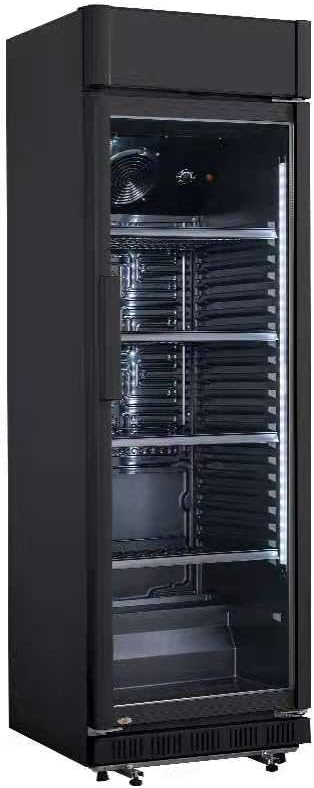 2026 METRO Professional Réfrigérateur à Boissons GSC2360B, Acier/Verre, 62 x 63.6 x 175.3 cm, 347 L, avec Serrure, Noir