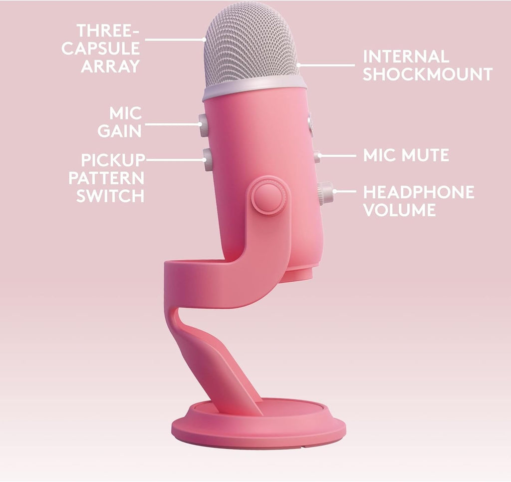 2026 2025 Logitech for Creators Microphone USB Blue Yeti (Noir)