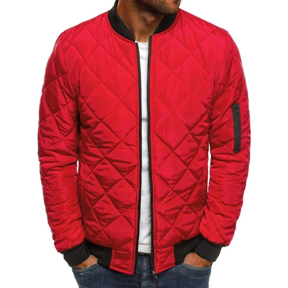 2026 Men's Comfortable Double Padded Bomber Jacket Wind Resistant Coat