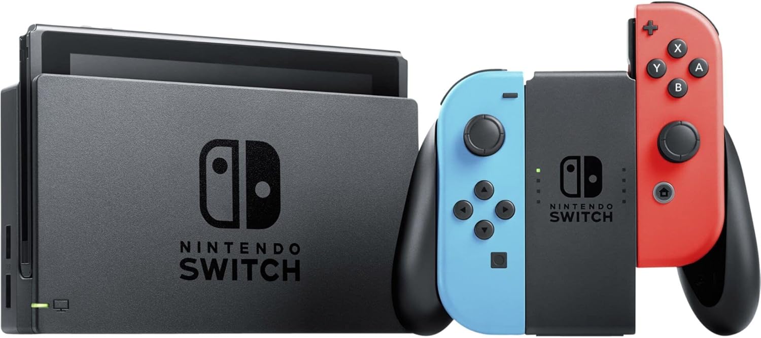 2026 2025 Nintendo Console Switch avec Joy-Con bleu néon et rouge néon