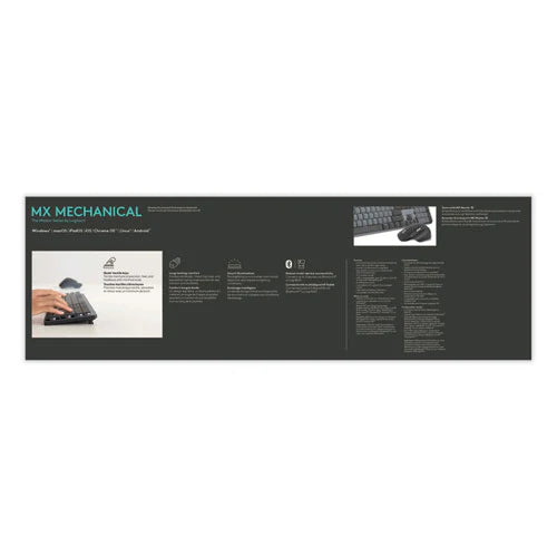2026 2025 Clavier Mécanique Sans Fil MX Mechanical Performance – Rétroéclairé, Touches Basses, Ergonomique, Connectivité Multi-Appareils, Finition Graphite