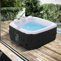 2026 Arebos Spa Gonflable | pour l'intérieur et l'extérieur | 4 Personnes | 154x154cm | 100 Jets de Massage | Spa Bien-être Chauffage | Massage Gonflable Carré | 600 litres