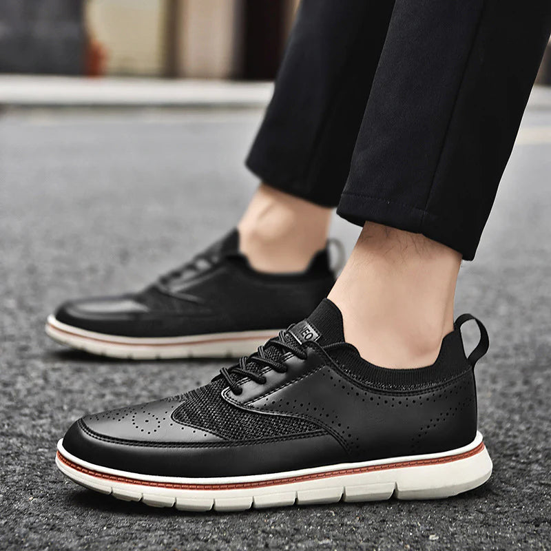 2026 Men's British Leather Shoes Casual Fashion Comfortable Business Style