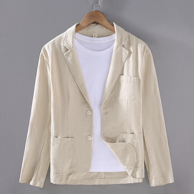 Veste en ramie décontracté chic printemps automne pour homme