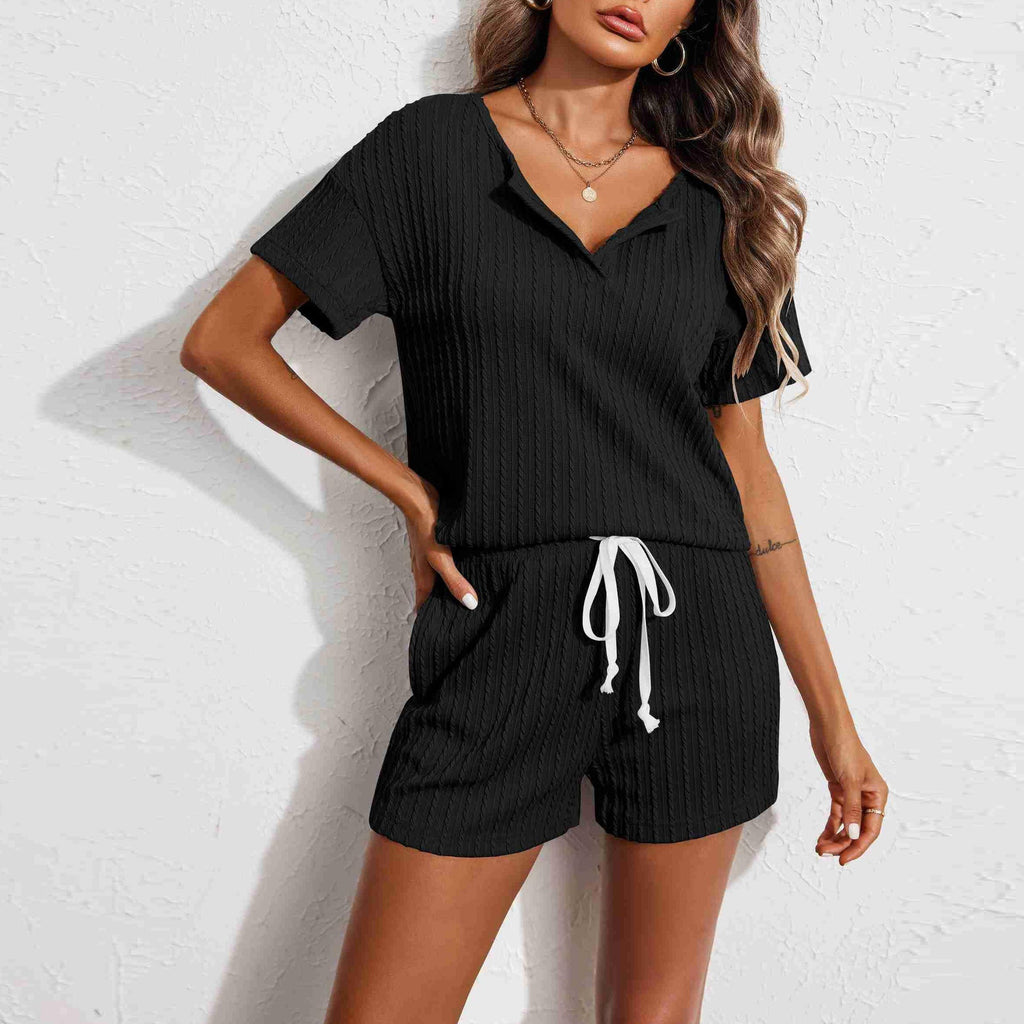 Ensemble homewear pyjama deux pièces détente confortable décontracté pour femme