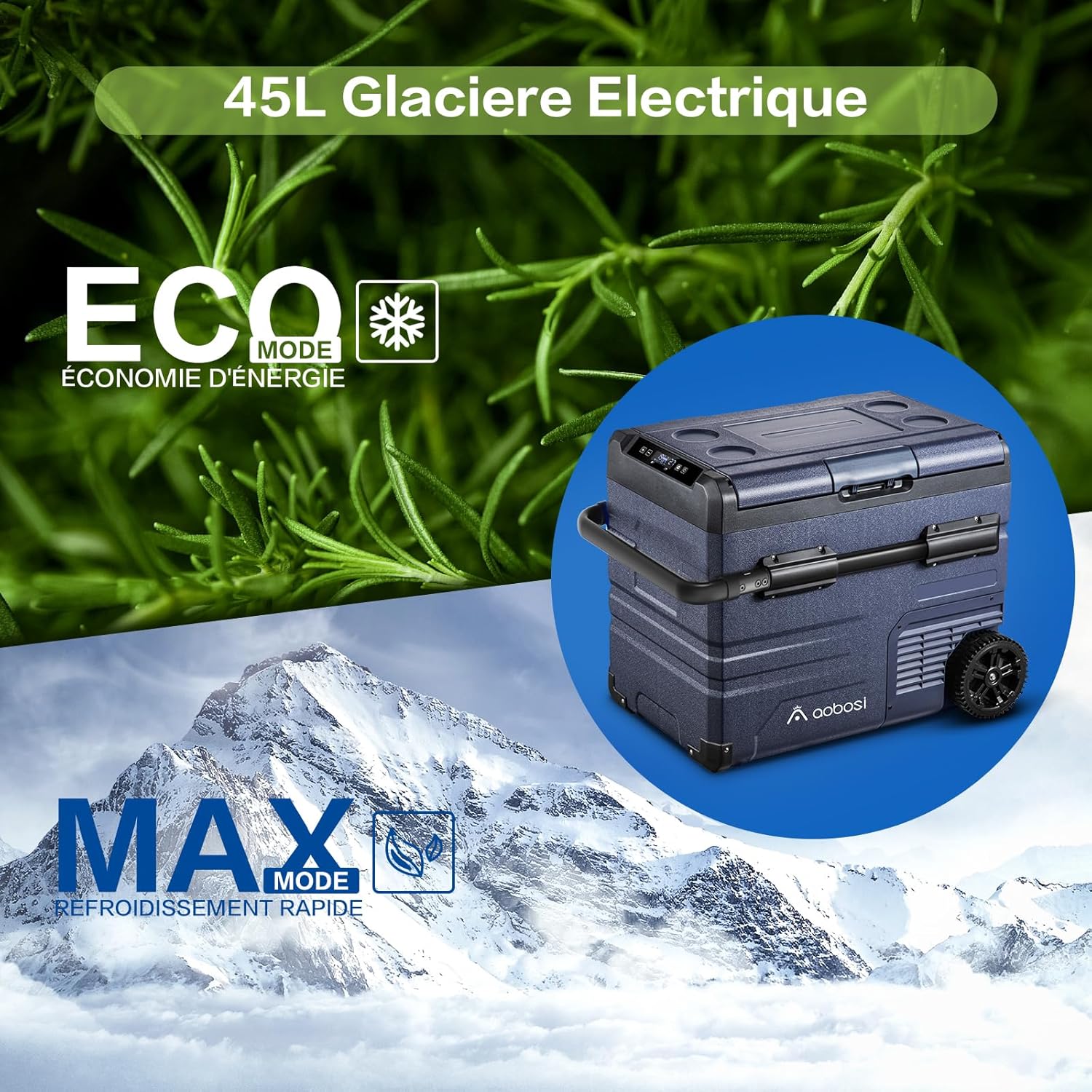 2026 115L Glaciere Electrique Double Zone,Glaciere a Compression WiFi APP,12 V/24 V et 100-240 V Frigo Camping,-20 ℃ à 20 ℃,pour Voiture,Camion,Bateau,Camping,Car,Caravanes,Voyageant,Maison