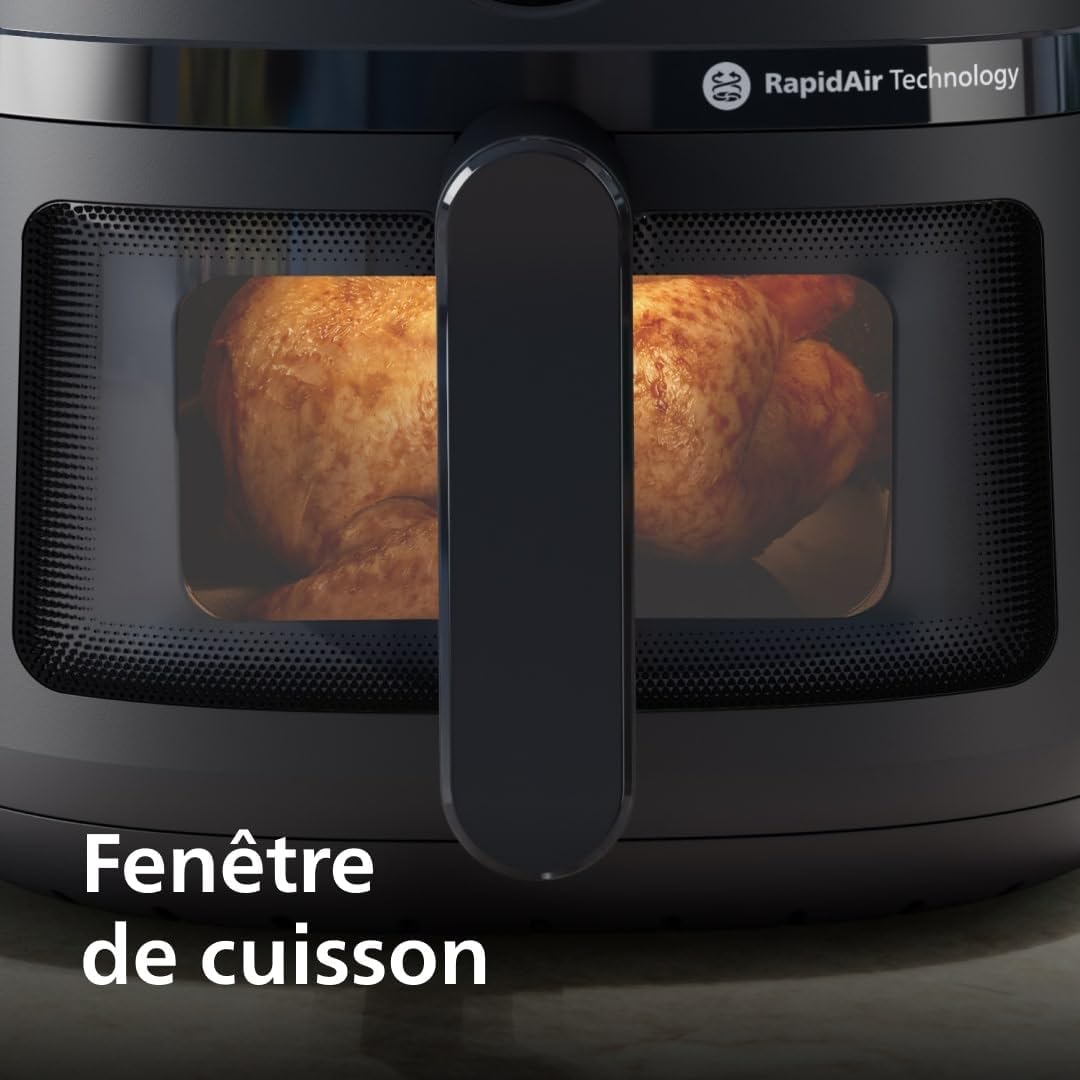 2026 2025 Friteuse à air Philips série 3000 7,2 L, fenêtre de cuisson, friteuse 16 en 1