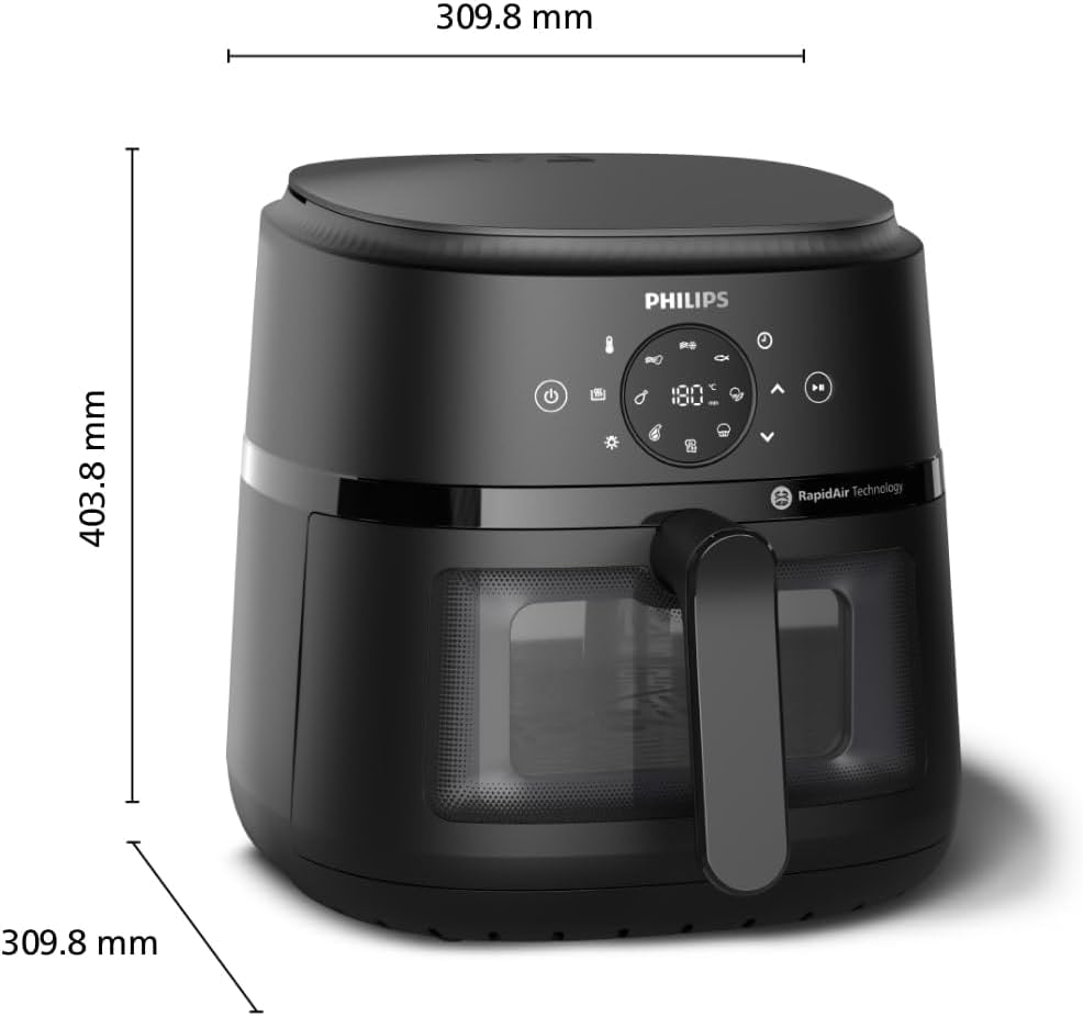2026 2025 Friteuse à air Philips série 3000 7,2 L, fenêtre de cuisson, friteuse 16 en 1