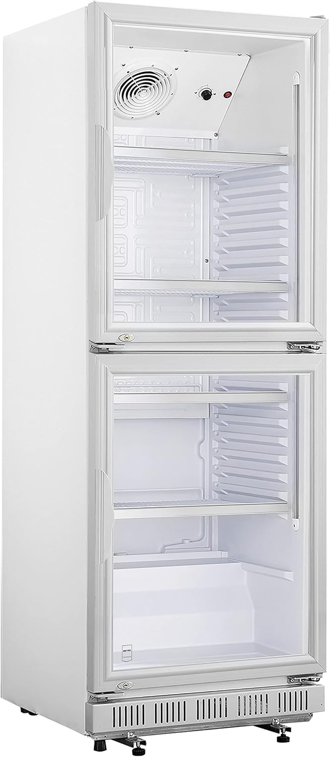 2026 METRO Professional Réfrigérateur à Boissons GSC2360B, Acier/Verre, 62 x 63.6 x 175.3 cm, 347 L, avec Serrure, Noir