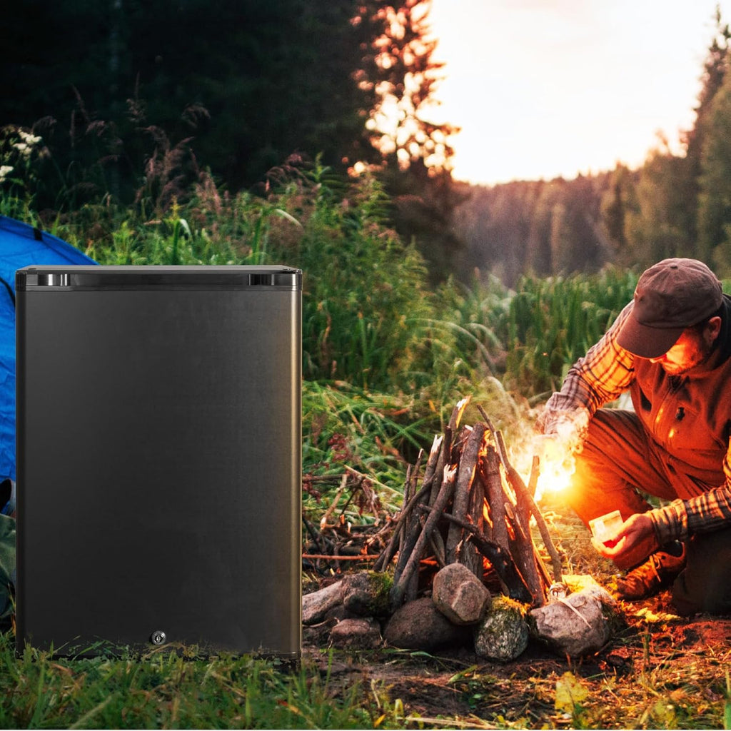 2026 SMETA Frigo 12V, Réfrigérateur Camping 12V 220V 40L, Frigo Caravane, Mini Frigo de Chambre, Frigo 12V Camping Car, Réfrigérateur pour Voiture, Van, Fourgon, Bureau, Gîte - Noir