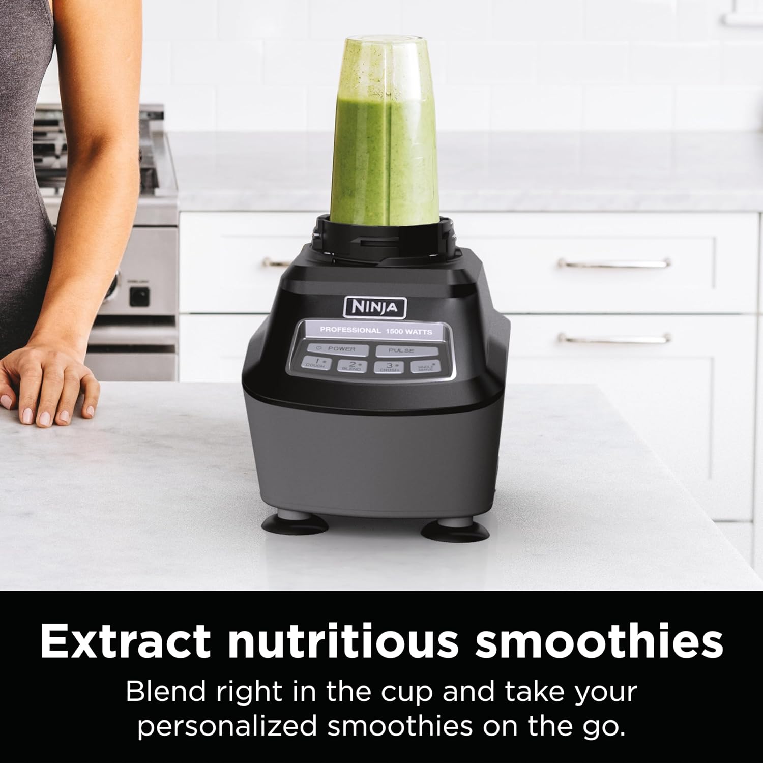 2026 2025 Ninja Mega Kitchen System, 1500W, Blender XL 72 oz et Robot Culinaire 8 Tasses avec (2) Gobelets To-Go 16 oz, Technologie Total Crushing - Smoothies, Glace Pilée, Purées, Pâte & Plus, Noir, BL770