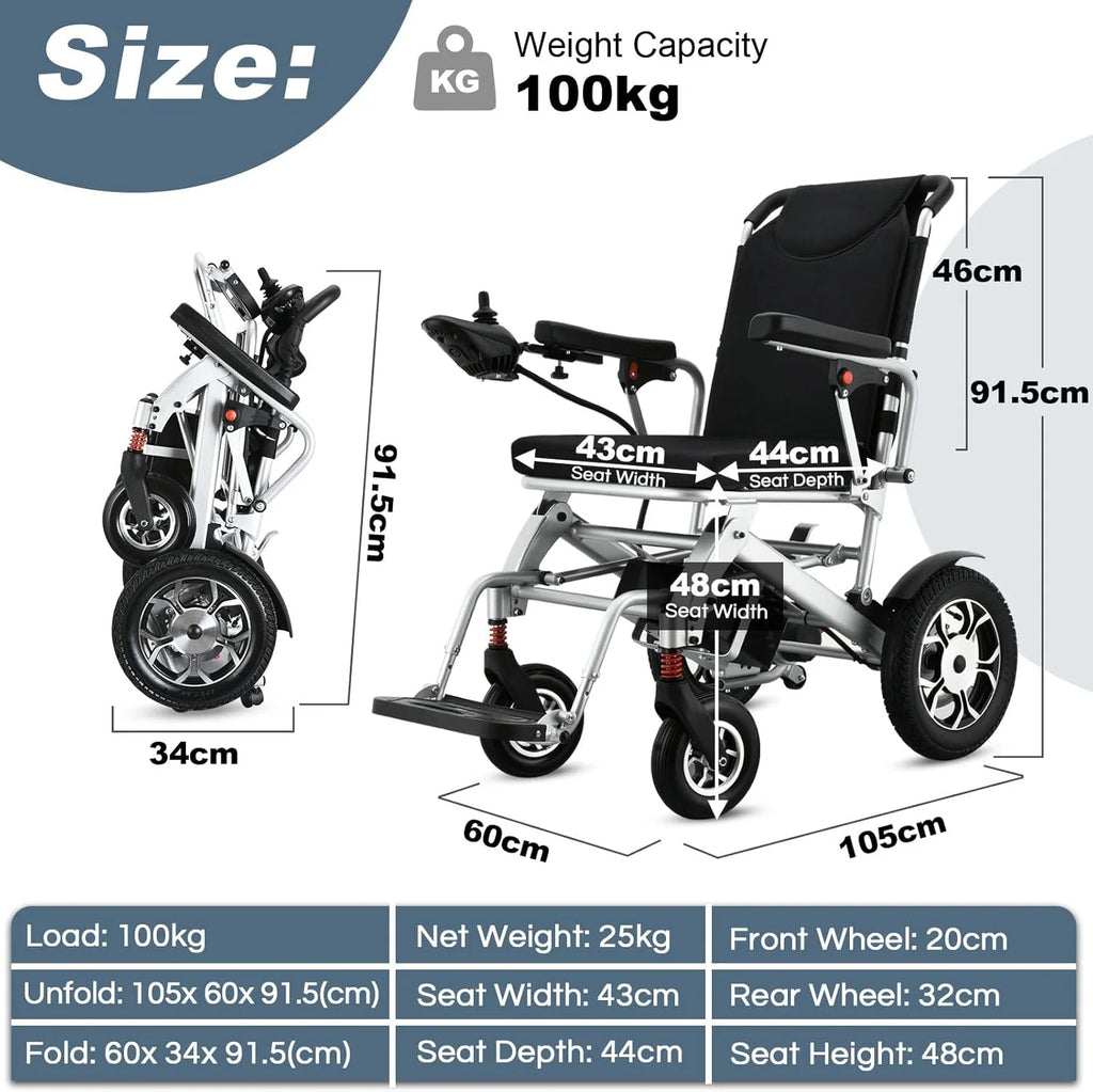 2026 WEYRAL 50cm Breite Sitz Elektrischer Rollstuhl für Erwachsene,mit Schutzhülle, Leichter Elektro Rollstuhl bis 150kg,40km Lange Elektrorollstuhl, Elektro Rollstuhl für Senioren