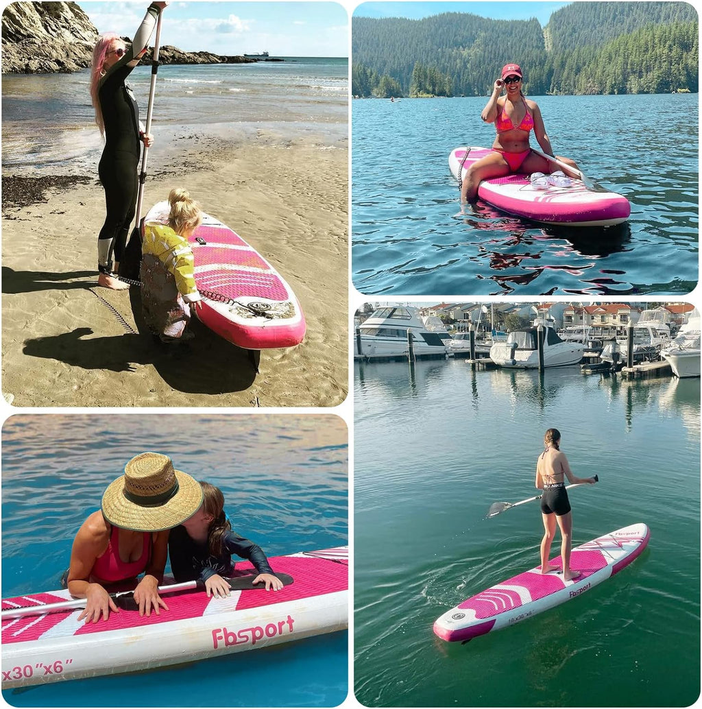 2026 Premium-Stand-Up-Paddle-Board, Yoga-Board mit strapazierfähigem SUP-Zubehör und Tragetasche | Breiter Stand, Surf-Kontrolle, rutschfestes Deck, Leine, Paddel und Pumpe für Jugendliche und Erwachsene
