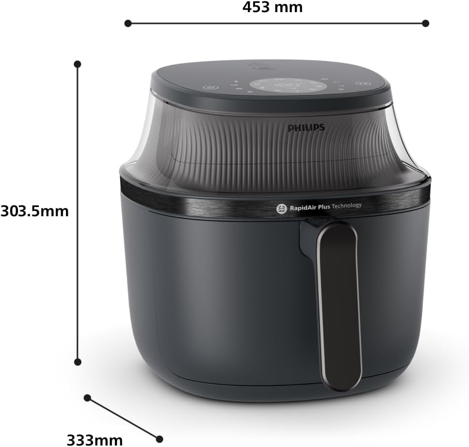 2026 2025 Friteuse à air Philips série 3000 7,2 L, fenêtre de cuisson, friteuse 16 en 1