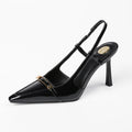 Sandales en cuir verni printemps été talon haut pour femme