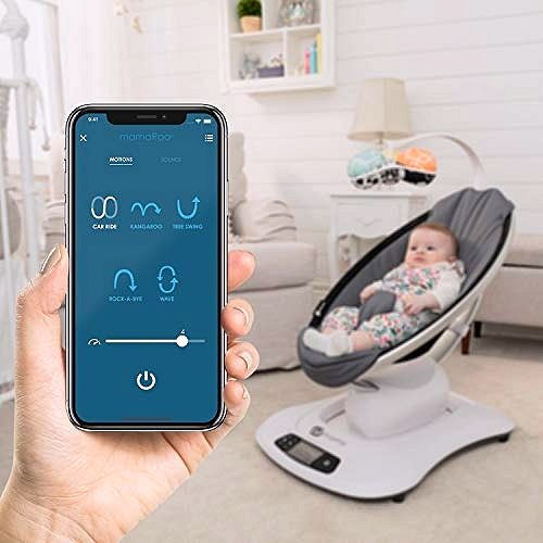 2026 Transat bébé 4moms mamaRoo 4 Multi-Motion™ – Balancelle bébé Bluetooth avec 5 mouvements uniques