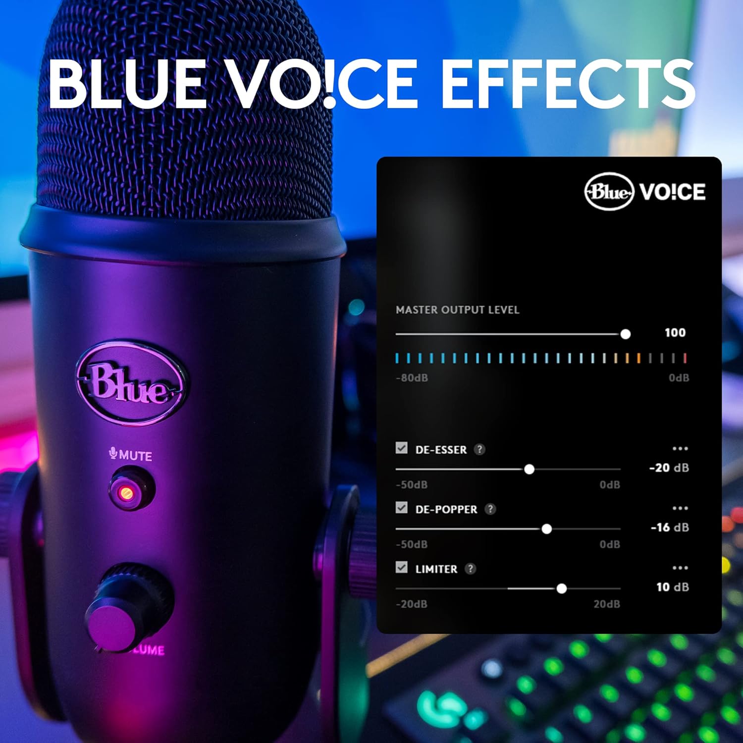 2026 2025 Logitech for Creators Microphone USB Blue Yeti (Noir)