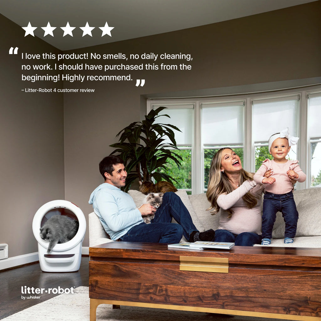 2026 2025 Whisker Litter-Robot 4 avec Marchepied – Bac à Litière Automatique Auto-nettoyant pour Chats, Noir, Technologie Avancée pour un Confort Optimal et Contrôle Intelligent des Déchets