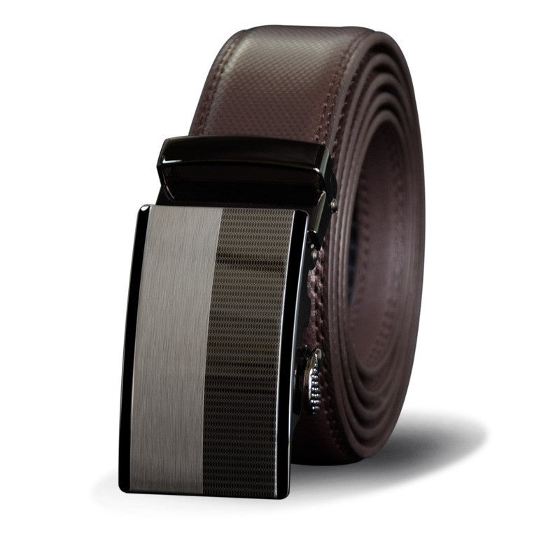 Men's Simple Business Formal Leather Belt Automatic Buckle Classic Style - LAKD London