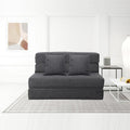 2026 ANONER Canapé Convertible 2 Places 150cm de Large, Pliable en Mousse à Mémoire de Forme & 2 Oreillers, Lit Pliant de Sol pour Chambre Salon, Gris Foncé