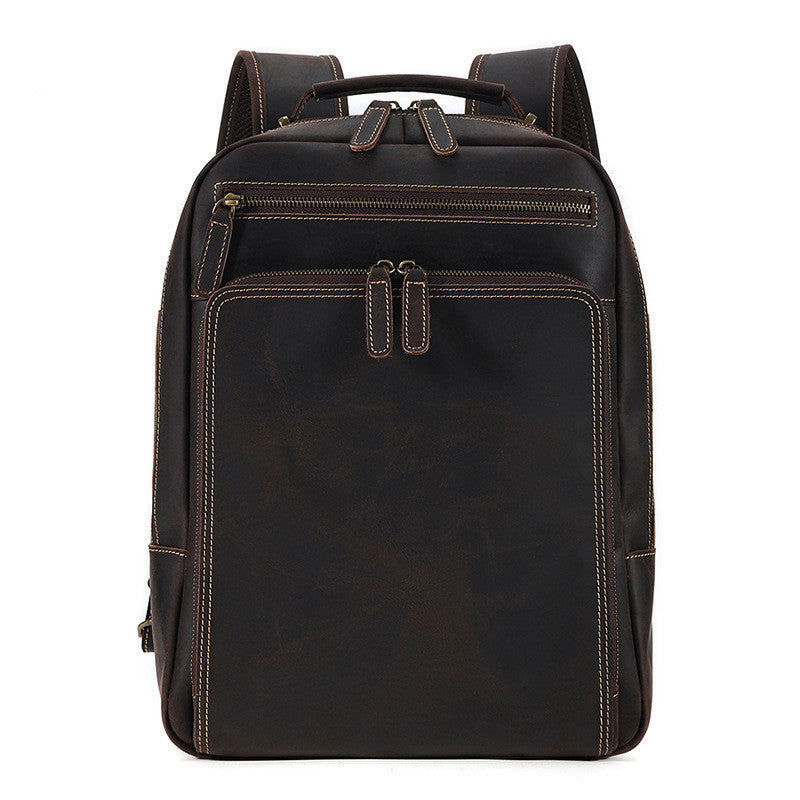 Men's Vintage Horse Leather Backpack Large Capacity Travel - LAKD London