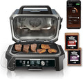 2026 Premium XL Outdoor-Grill & Smoker, Bluetooth, App-fähig, 7-in-1 Master Grill, BBQ-Smoker, Outdoor-Heißluftfritteuse, Woodfire-Technologie, 2 eingebaute Thermometer, Schwarz