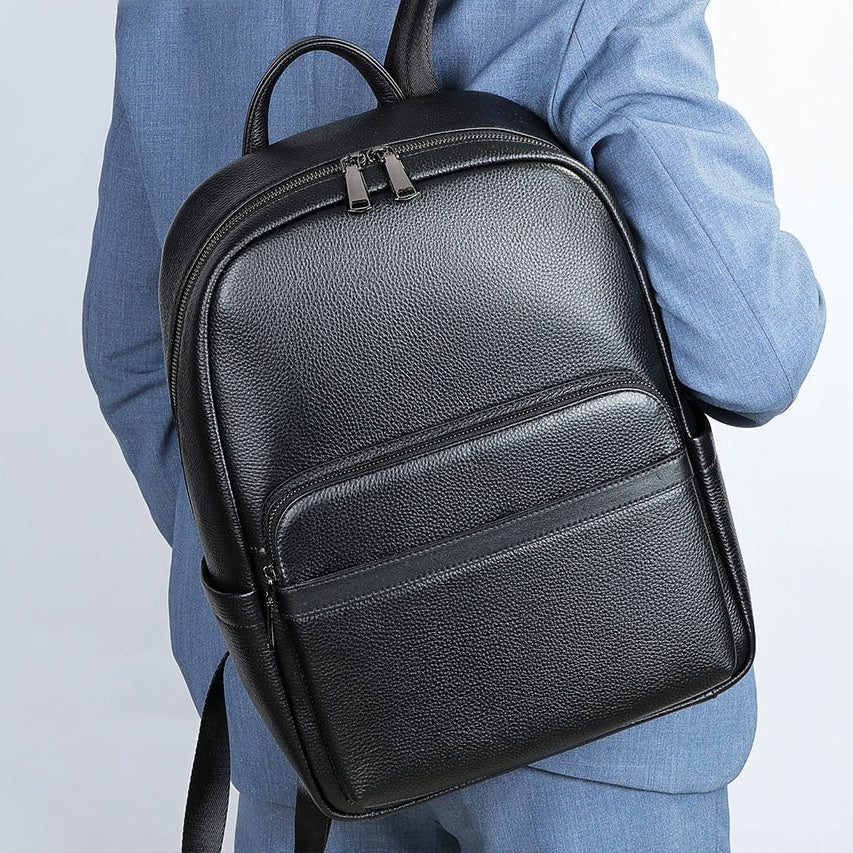 Men's Leather Business Laptop Backpack Large Capacity Professional Travel - LAKD London