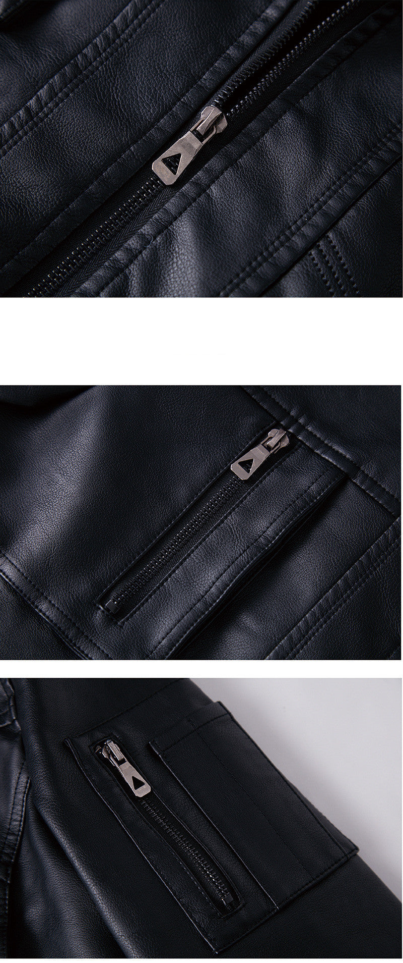 Veste vintage à capuche en cuir doux en velours doublure pour homme