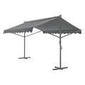 2026 Store banne autoportant à double pente 400 x 300 x 260 cm gris foncé 03_0008294