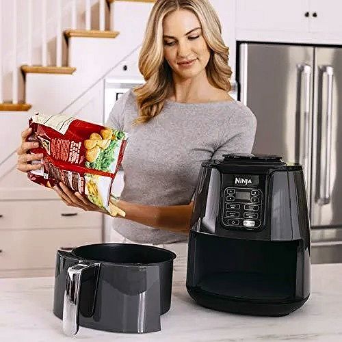 2026 Friteuse à air Ninja AF101, 4 Qt, Noir/Gris