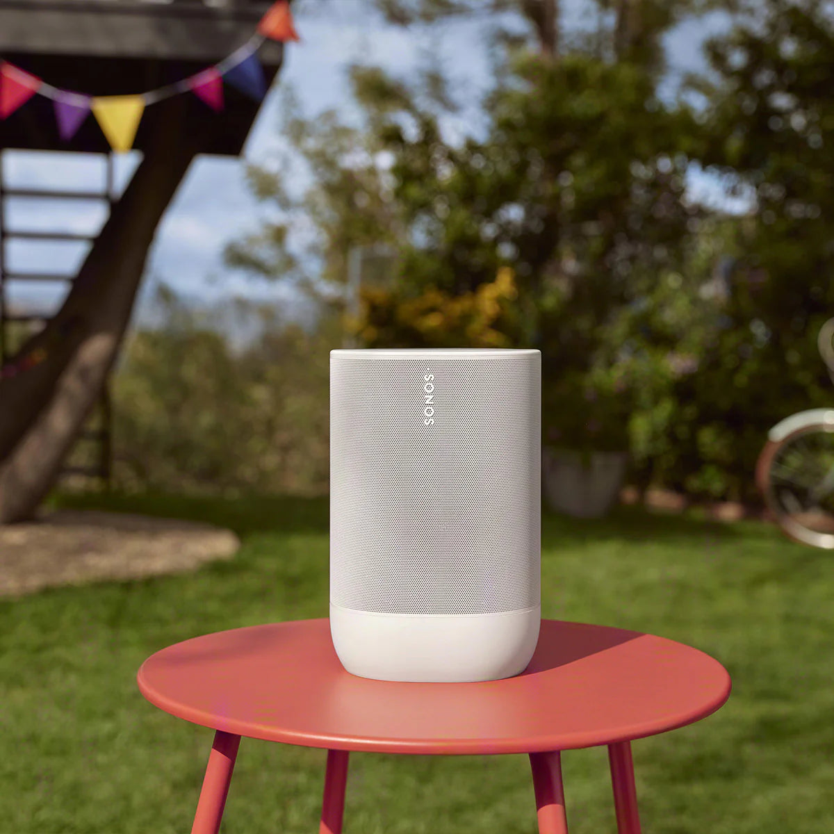 2026 2025 Sonos Move 2 – Enceinte Portable Intelligente Blanche avec Batterie 24 Heures, Bluetooth et Wi-Fi, Résistante à l’Eau, Son Stéréo Puissant et Commande Vocale