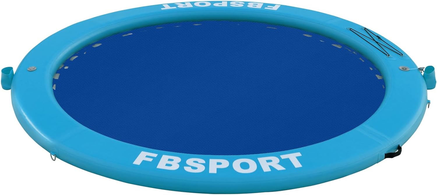 2026 Aufblasbares Dock, schwimmende Plattform, 2,44 m aufblasbares Wasserhängematten-Schwimmdeck für See mit Getränkehalter, runder Schwimmring, Schwimmfloß, Liegeinsel, Plattformpolster