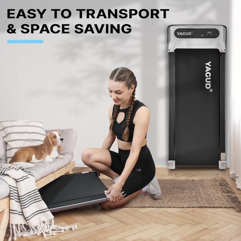 2026 [BLACKFRIDAY]Yagud Walking Pad with Wheels,Remote Control, LED Display, Portable Under Desk Treadmill for Small Spaces, Home/Office Exercise Equipment Fitness Workout Calories